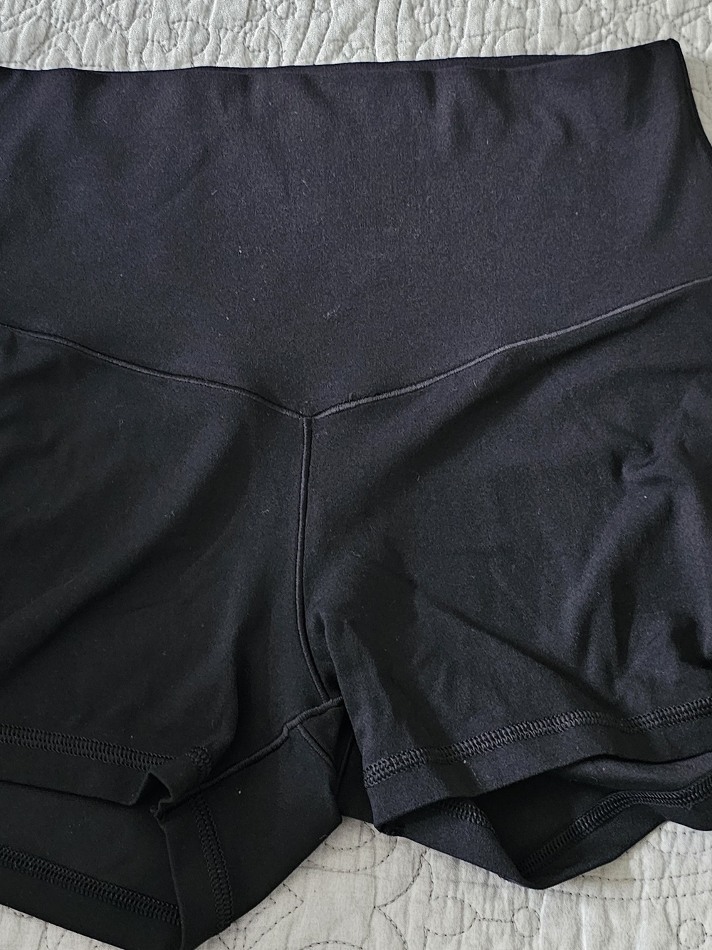 aerie Black High-Waist Athletic Shorts